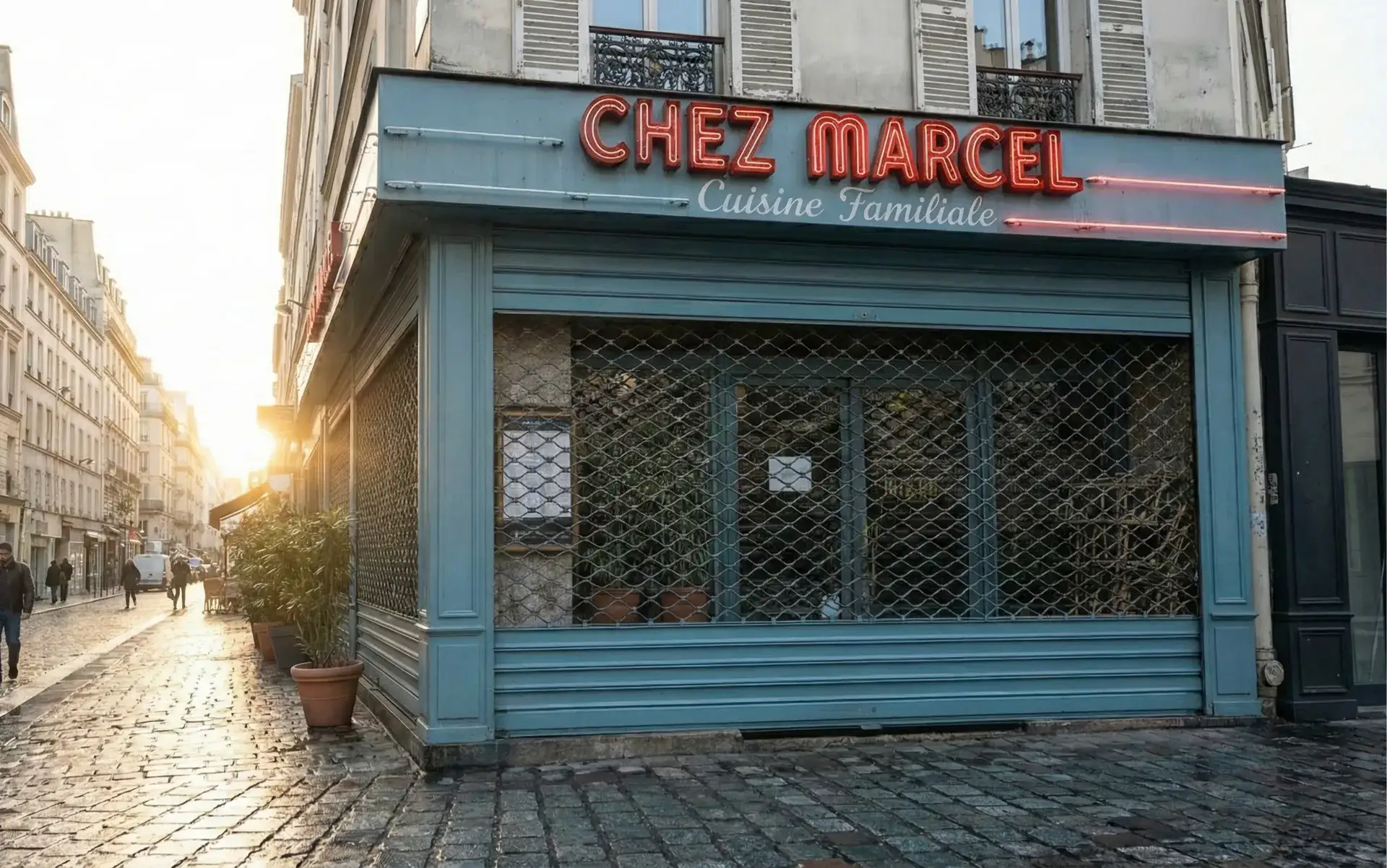 Restaurant & cafe rideau metallique